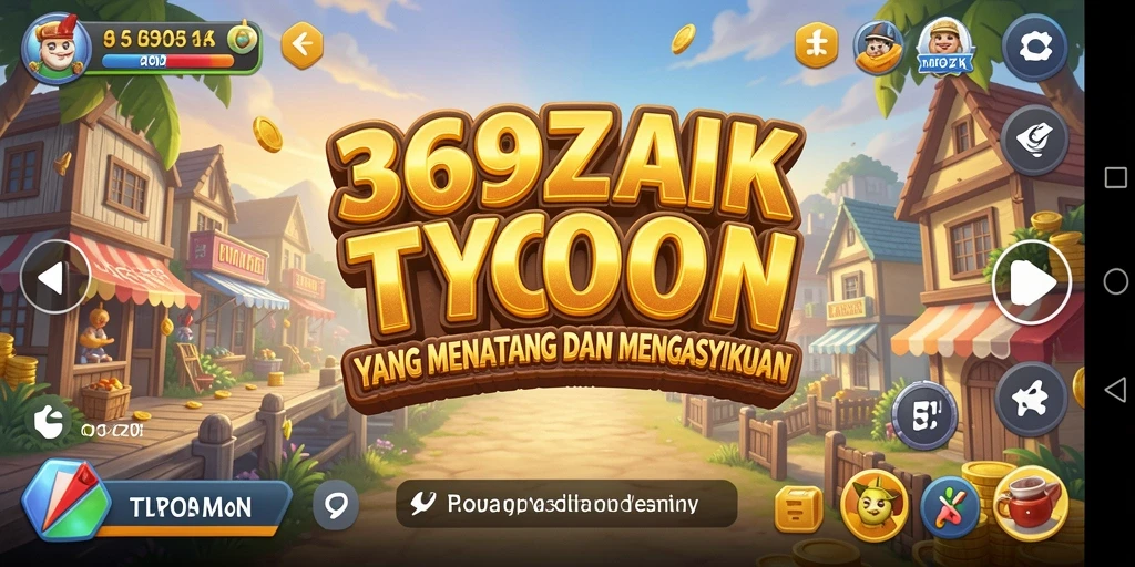 Tampilan gameplay <strong>369ZK</strong> menunjukkan manajemen bisnis yang mendebarkan.