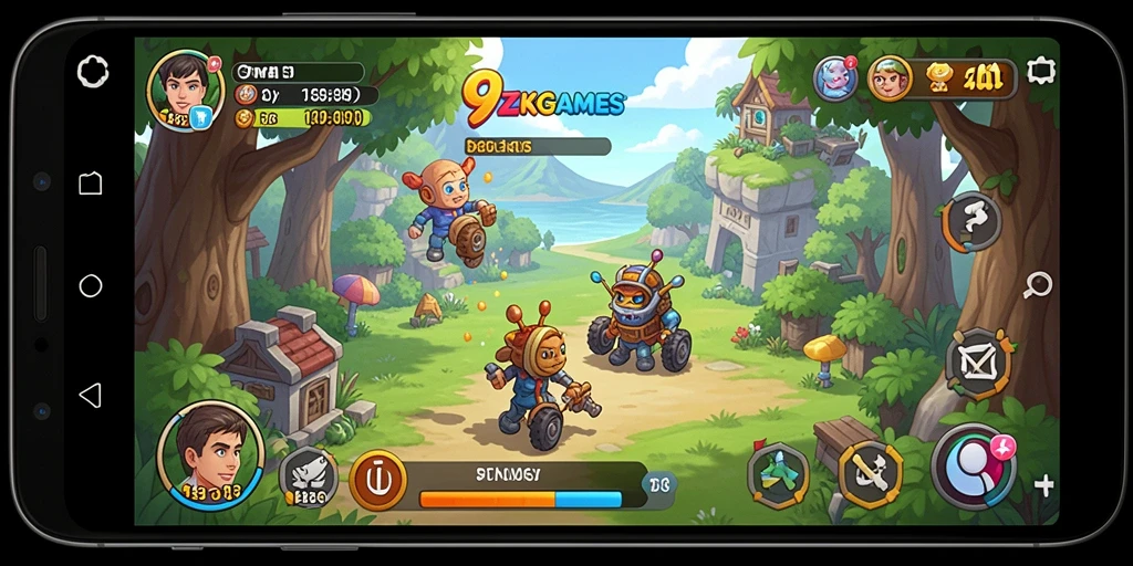 Screenshot gameplay 9ZKGAMES menunjukkan keseruan dalam permainan santai.