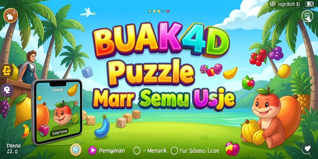Tampilan gameplay Puzzle BUAH4D yang seru dan menantang.