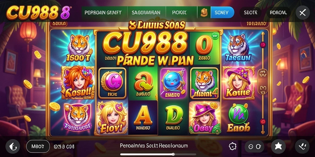 Tangkapan layar menunjukkan gameplay mengasyikkan di CU888 dengan mesin Slot yang menarik.