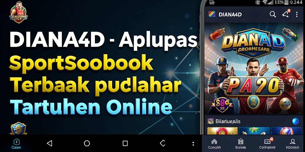 Tampilan interface aplikasi DIANA4D yang nyaman untuk taruhan.