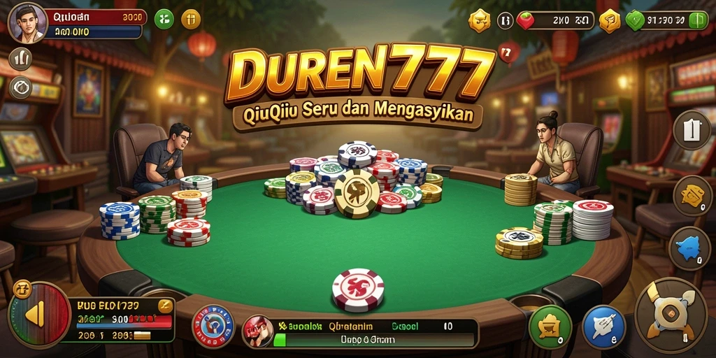 Screenshot DUREN777 menampilkan gameplay QiuQiu yang seru dan interaktif.