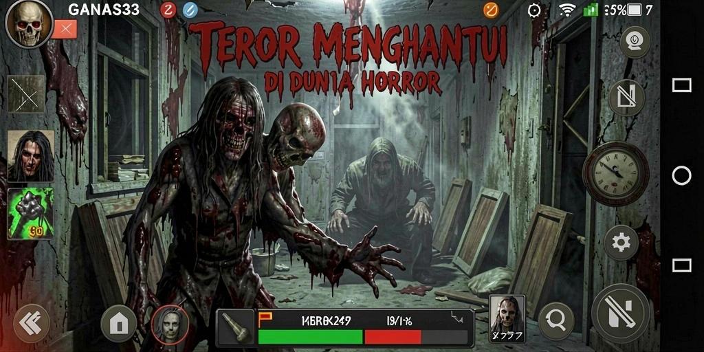 Gameplay menegangkan dengan suasana yang mencekam dalam GANAS33.