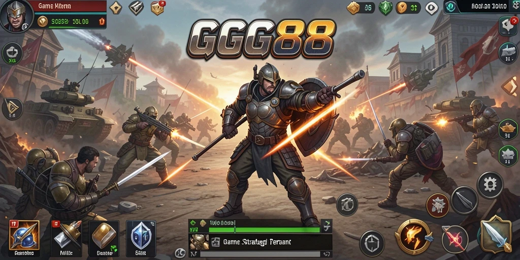 Tampilan gameplay GGG888 yang seru dengan aksi strategi mendalam.