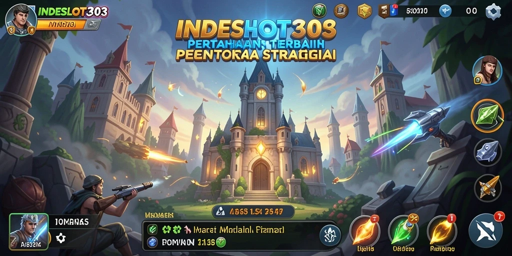 Menampilkan gameplay seru dari INDESLOT303 dalam mode Tower Defense.