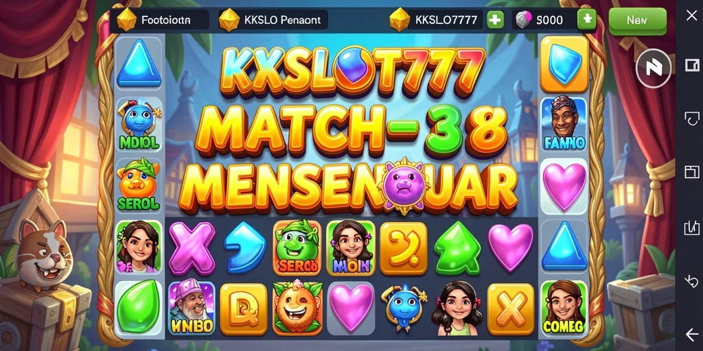 Tampilan gameplay KKSLOT777 yang menarik dan penuh warna.