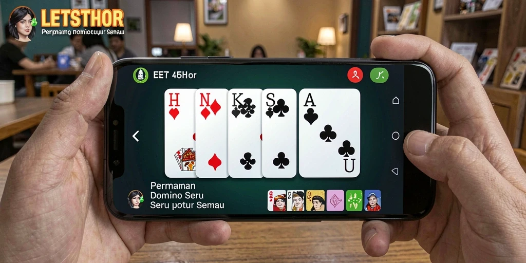 Tangkapan layar gameplay LETSTHOR yang menampilkan permainan Domino yang menarik.