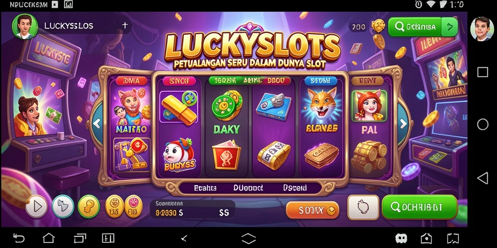 Tampilan gameplay LUCKYSLOTS yang seru dan penuh petualangan.