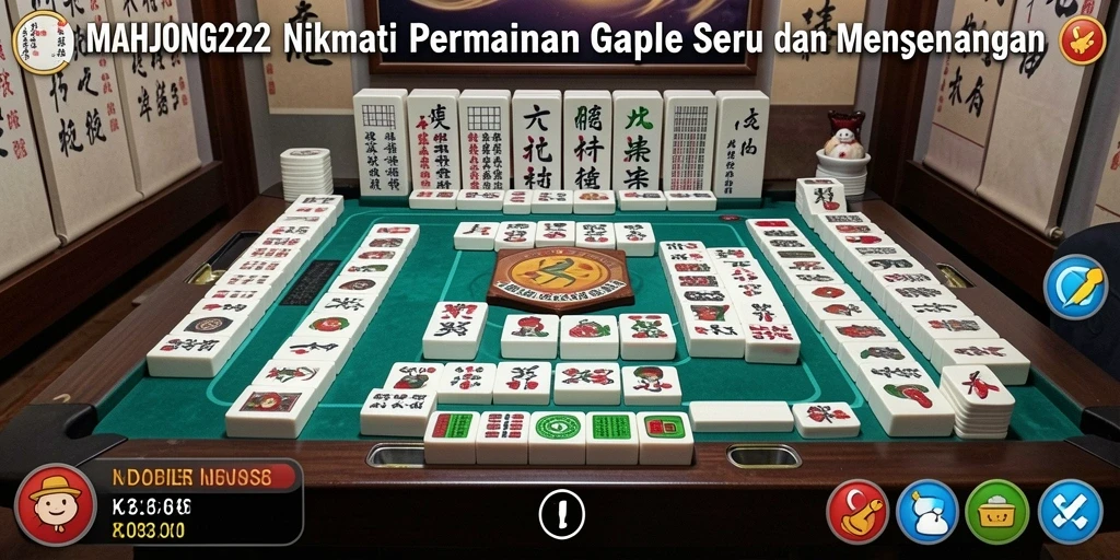 Screenshot permainan Gaple yang seru dan interaktif di MAHJONG222.