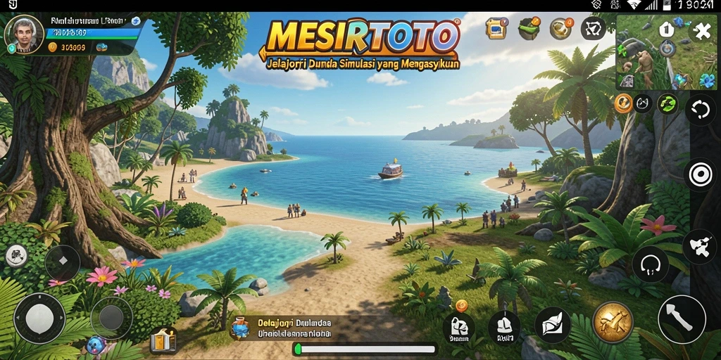 Tampilan gameplay MESIRTOTO yang penuh warna dan interaktif.