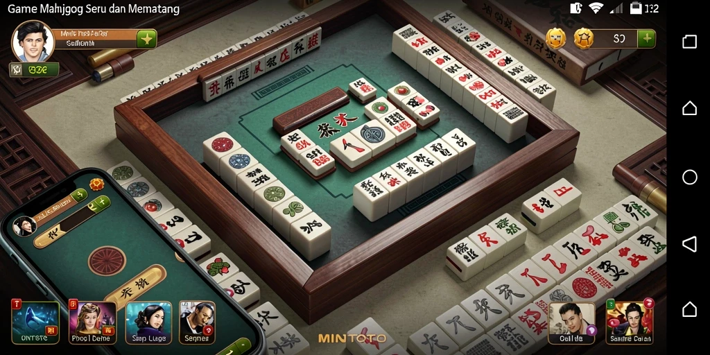 Tampilan gameplay MINTOTO yang seru dengan ubin Mahjong.