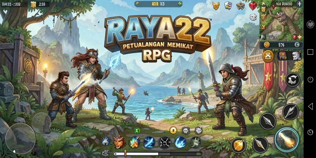 Gambaran gameplay epik dalam dunia RPG RAYA22.