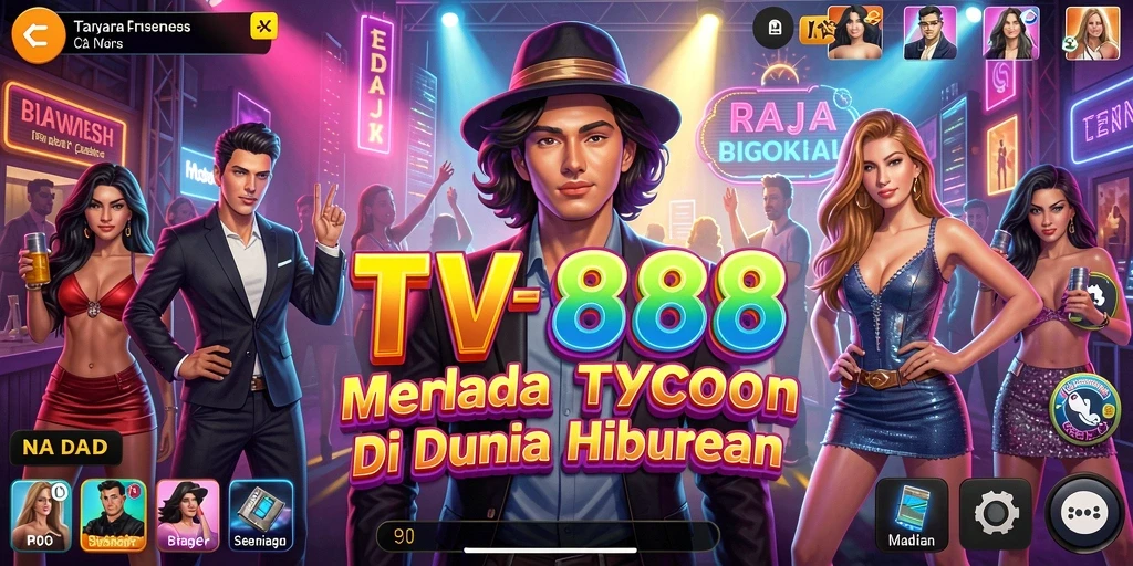 Tangkapan layar ini menunjukkan aksi seru dalam gameplay Tycoon TV888.