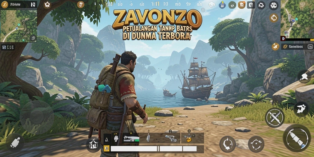 Gameplay ZAVONZO: menjelajahi dunia terbuka yang memukau.